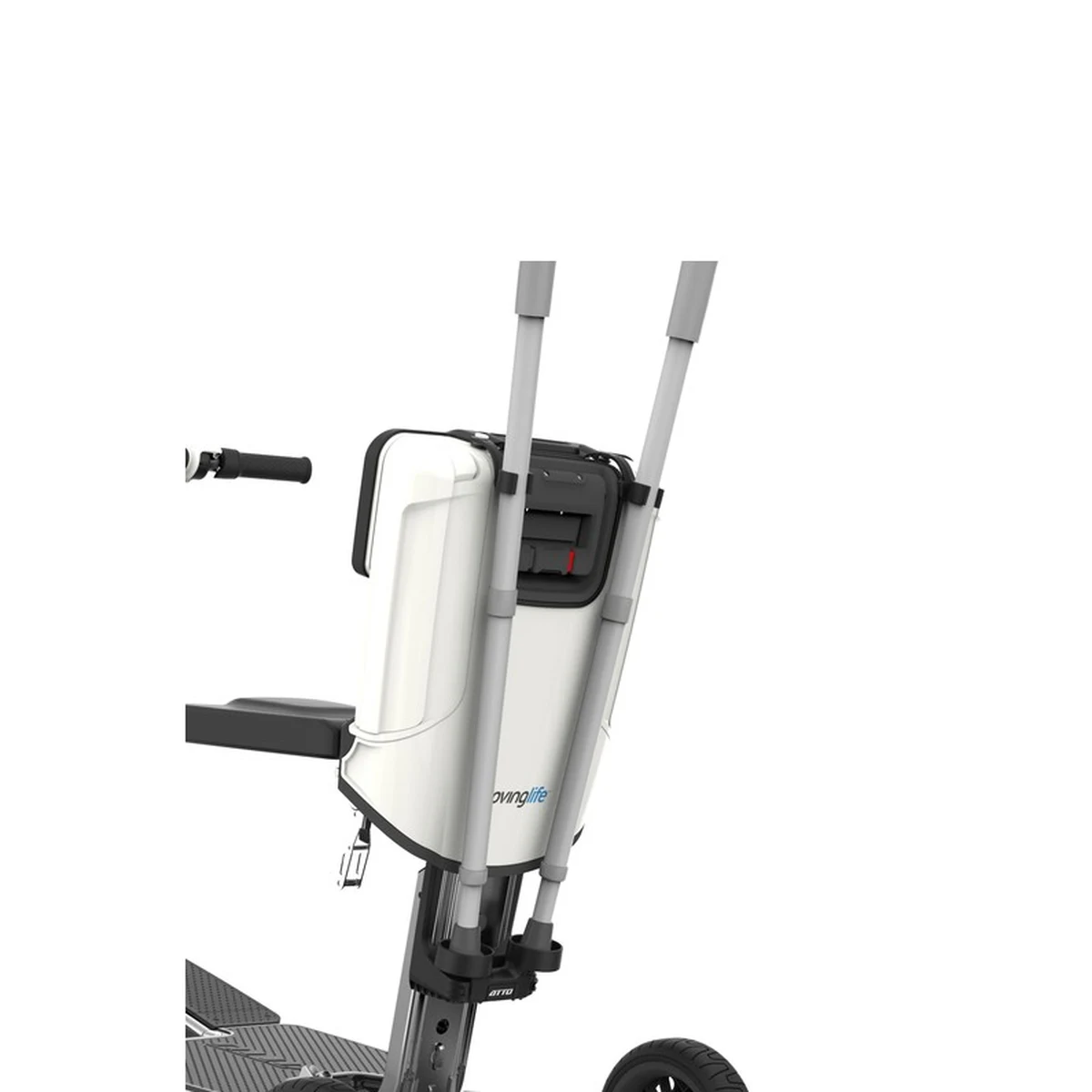ATTO stokhouder-set op de ATTO scootmobiel